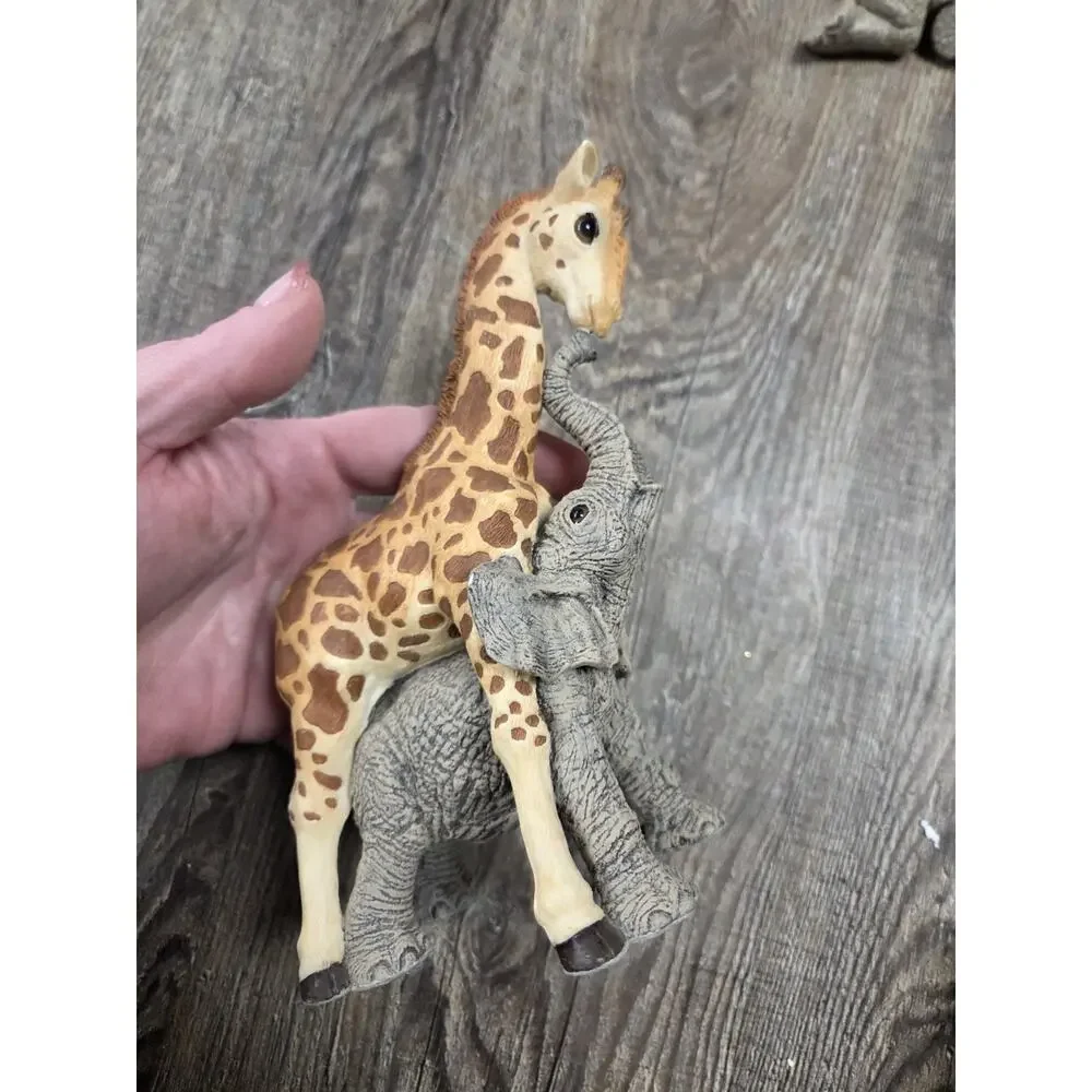 The Herd Martha Carey African Safari Giraffe Zebra Lion Figurines Set Of 3